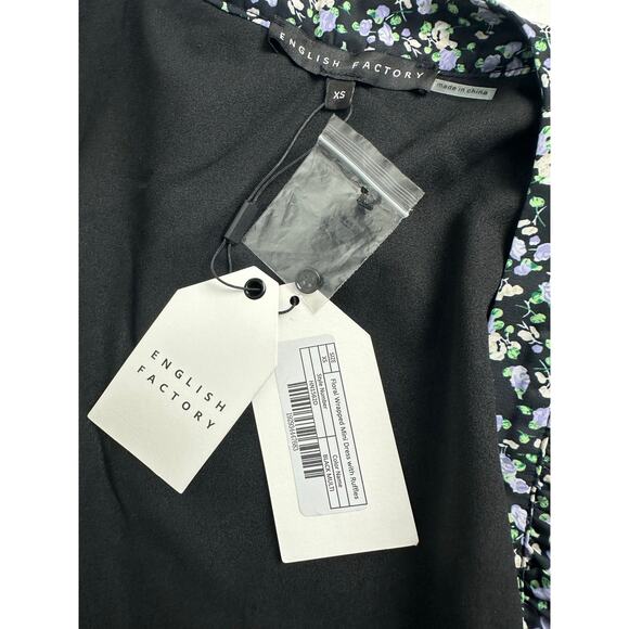 NWT English Factory Size XS Floral Wrapped Mini Dress Ruffles Feminine - Picture 13 of 16